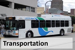 A LANTA bus outside the Allentown Transportation Center