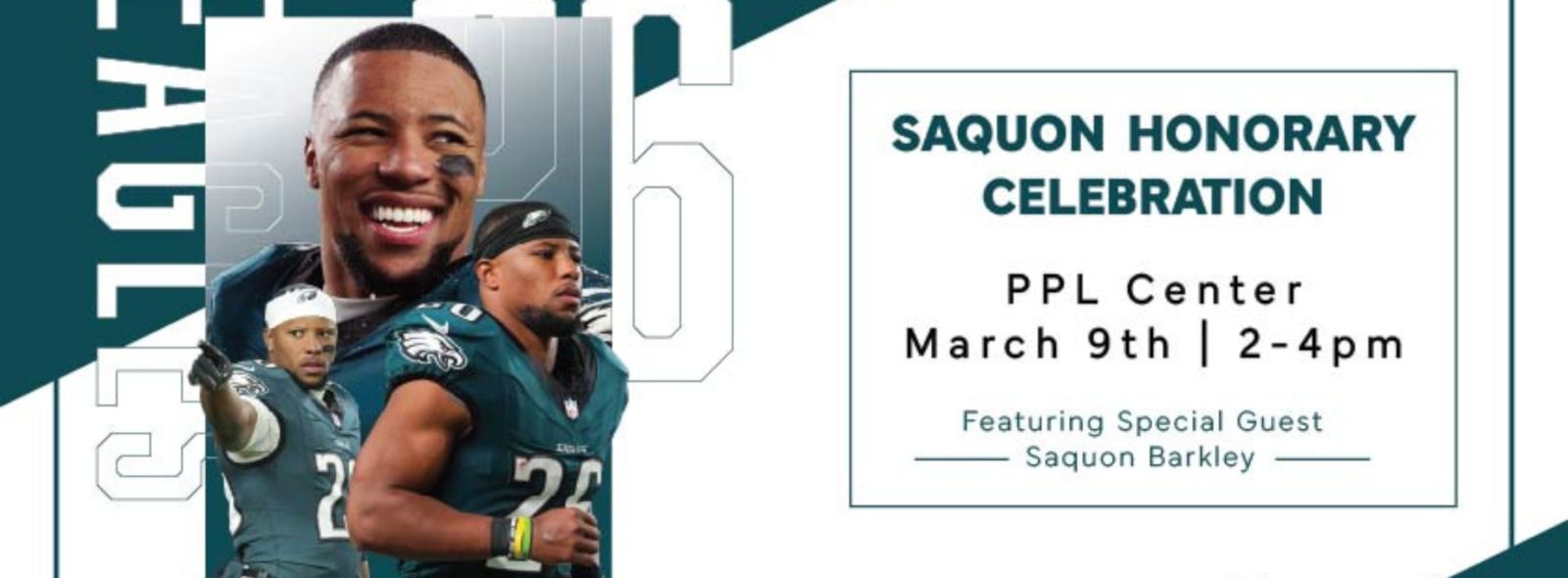 Celebration with NFL Star Saquon Barkley in Downtown Allentown – Sunday, March 9 