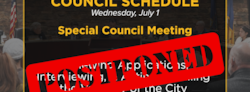 Notice: City Controller Interview Meeting Postponed