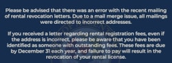Notice for Landlords