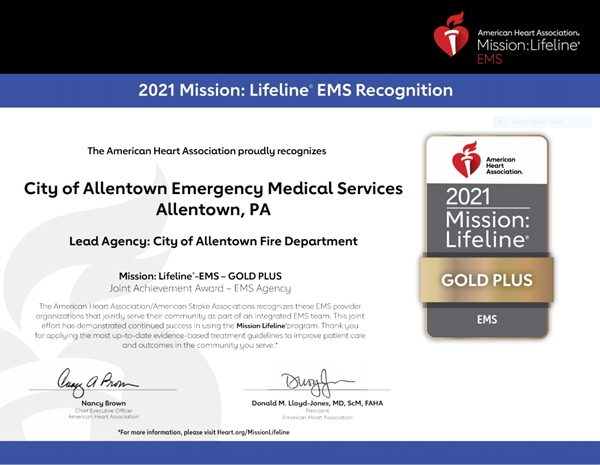 EMS Earns Heart Association Award