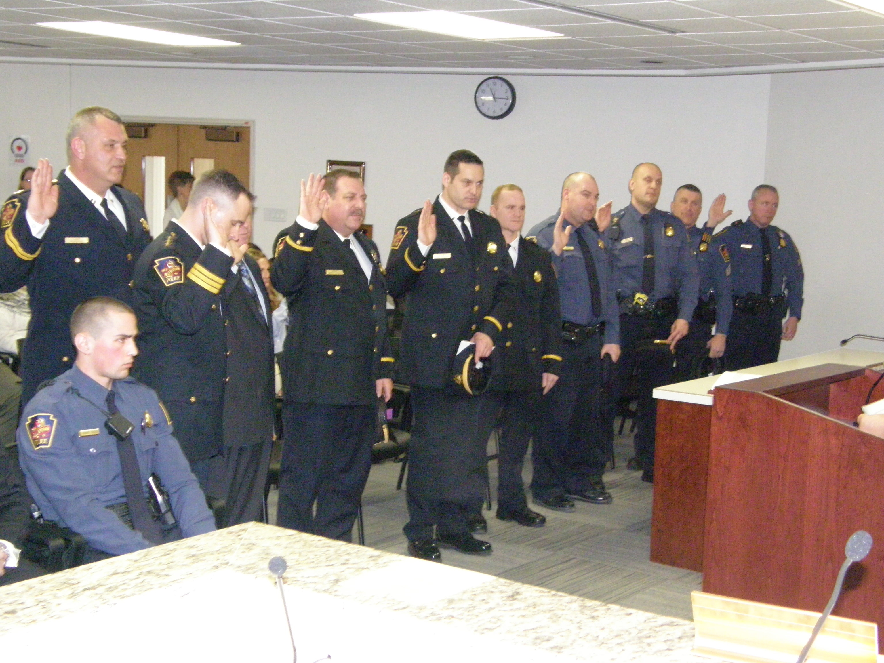 Promoted & New Officers Sworn-in