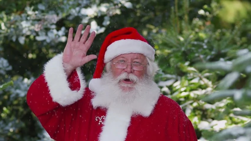 Santa waving goodbye