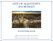 2013 City Budget Cover