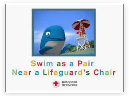 Video: Swim as a pair near a lifeguard chair